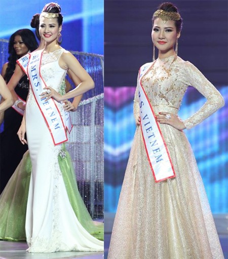 Trần Thị Quỳnh và giải băng đeo ghi sai tên nước trong đêm chung kết Mrs World