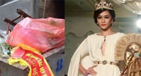 Thí sinh Nữ hoàng sắc đẹp Việt Nam 2014 khiến dư luận xôn xao những ngày qua vì hành động ném danh hiệu vào xe rác
