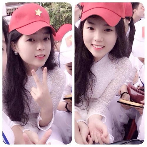 Khi còn học phổ thông, Nguyễn Cao Kỳ Duyên được yêu mến bởi vẻ đẹp thuần khiết.