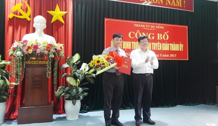 Ông Đặng Việt Dũng, Phó Chủ tịch thường trực UBND thành phố Đà Nẵng được điều động sang giữ chức vụ Trưởng ban tuyên giáo Thành ủy. Ảnh: TT