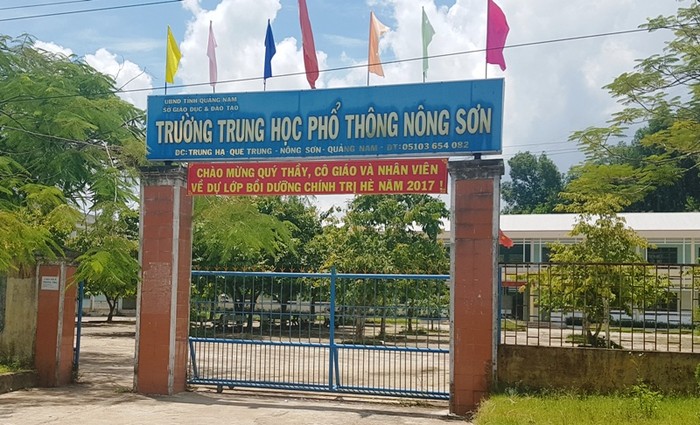 Huyện Nông Sơn chỉ có duy nhất một trường trung học phổ thông nên học sinh muốn học bổ túc hoặc học nghề thì phải đi xa. Ảnh: HV