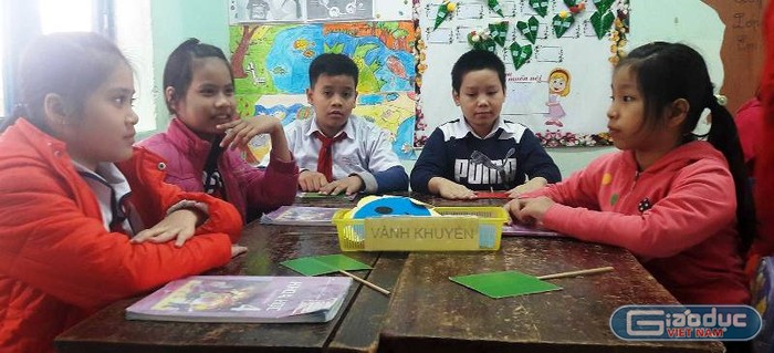 Một nhóm học theo mô hình VNEN tại trường tiểu học Bạch Đằng (quận Hải Châu, Đà Nẵng). Ảnh: TT