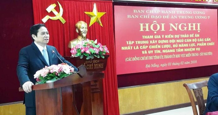 Ông Phạm Minh Chính, Trưởng ban tổ chức Trung ương cho rằng, nhiều cán bộ dính tiêu cực, tham nhũng liên quan đến chính sách nhà ở. Ảnh: TT