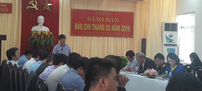 Hội nghị giao ban báo chí do Ban Tuyên giáo Thành ủy Đà Nẵng tổ chức ngày 26/2. Ảnh: TT