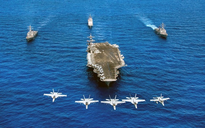 Nhóm tác chiến tàu sân bay của Hải quân Hoa Kỳ sắp cập cảng Đà Nẵng. Ảnh: Hải quân Hoa Kỳ