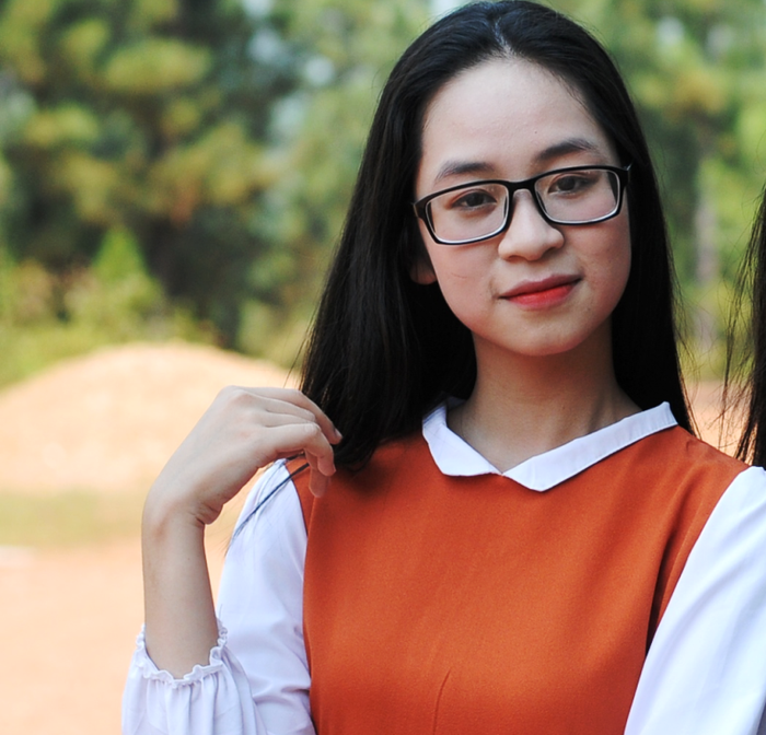 Chân dung nữ tân thủ khoa Đại học Kinh tế Đà Nẵng năm 2018. Ảnh: TH