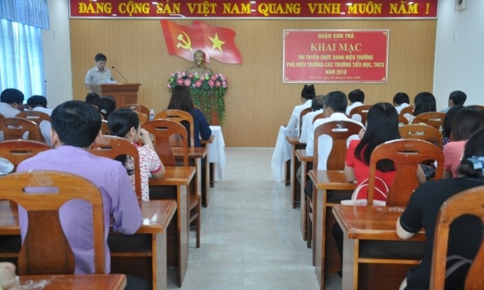 Nhiều quận/huyện của Đà Nẵng đã triển khai thi tuyển chức danh lãnh đạo trong trường học. Ảnh: KD