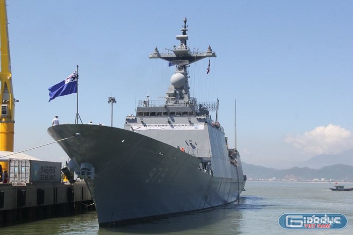 Chiến hạm Hải quân Hàn Quốc cập cảng Tiên Sa (Đà Nẵng) hồi tháng 9/2017. Ảnh: TT