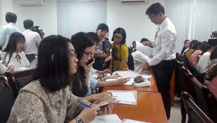 Giáo viên được lựa chọn nhiệm sở trong kỳ thi tuyển giáo viên ở Đà Nẵng năm học 2018-2019. Ảnh: TT