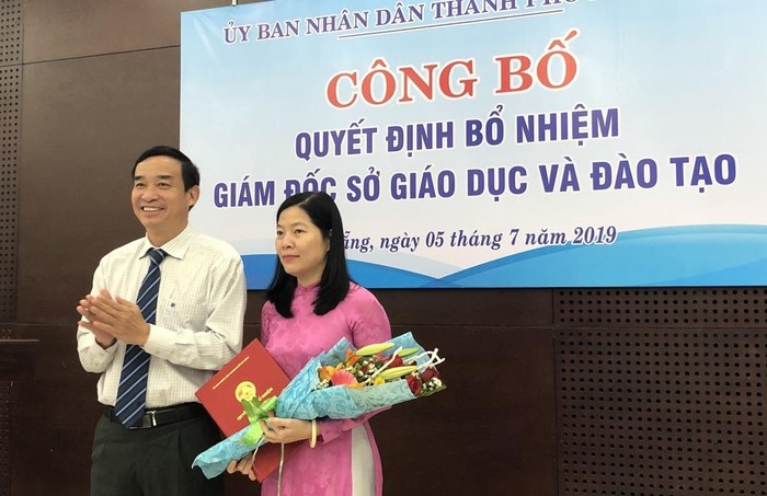 Bà Lê Thị Bích Thuận được bổ nhiệm làm Giám đốc sở Giáo dục và Đào tạo Đà Nẵng. Ảnh: MT