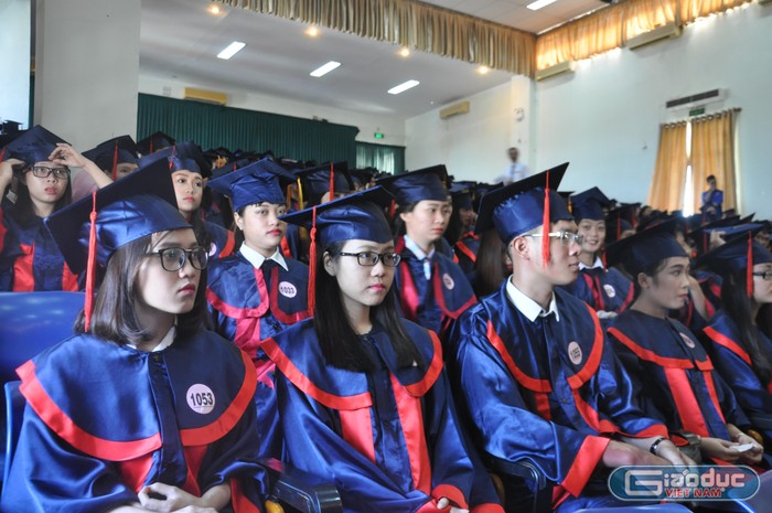 Sinh viên Trường Đại học Sư phạm Đà Nẵng tại lễ tốt nghiệp. Ảnh: AN