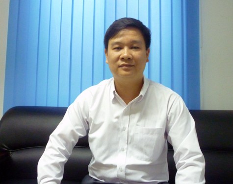 Nhà báo Nguyễn Tiến Bình, Tổng biên tập báo điện tử Giáo dục Việt Nam. (Ảnh Thu Hòe)