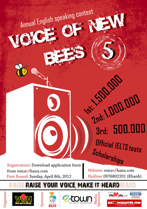Porter cuộc thi “Voice of New Bees” lần thứ 5 của ĐH Hà Nội