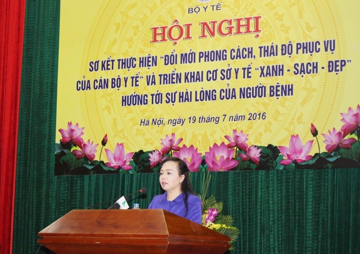 Bộ trưởng Bộ Y tế Nguyễn Thị Kim Tiến phát biểu tại Hội nghị (ảnh: tác giả).