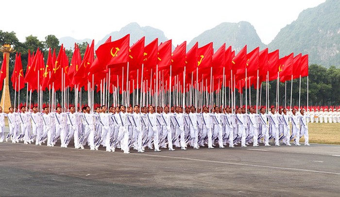 Phần diễu binh của các lực lượng vũ trang Quân đội nhân dân Việt Nam (Ảnh: vov.vn).