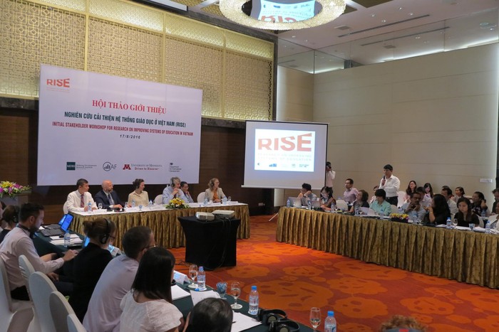Hội thảo giới thiệu dự án Nghiên cứu cải thiện hệ thống Giáo dục Việt Nam (RISE) (Ảnh: tác giả cung cấp).