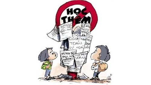 Dạy thêm, học thêm khiến nhiều quyền của trẻ em bị tước đoạt (Ảnh minh họa trên giaoduc.net.vn)