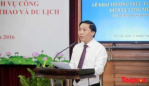Ông Nguyễn Thanh Liêm: &quot;Thực hiện dịch vụ công mức độ 3 giúp giảm thời gian và chi phí thực hiện thủ tục hành chính, đáp ứng nhu cầu của người dân và doanh nghiệp ở mọi lúc, mọi nơi&quot;.
