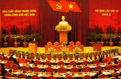 Khai mạc Hội nghị lần thứ tư Ban Chấp hành Trung ương Đảng (Khóa X) (Ảnh: baoquangninh.com.vn).