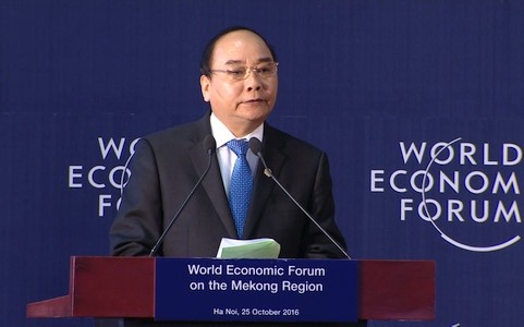 Thủ tướng Nguyễn Xuân Phúc phát biểu nêu rõ 4 mục tiêu ưu tiên phát triển của khu vực Mekong tại Hội nghị.