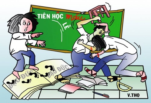 Bạo lực học đường ngày càng có chiều hướng diễn biến phức tạp (Ảnh minh họa trên giaoduc.net.vn).