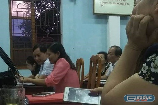 Cuộc họp của phòng Giáo dục và Đào tạo tỉnh Nghệ An với đại diện 16 phụ huynh.