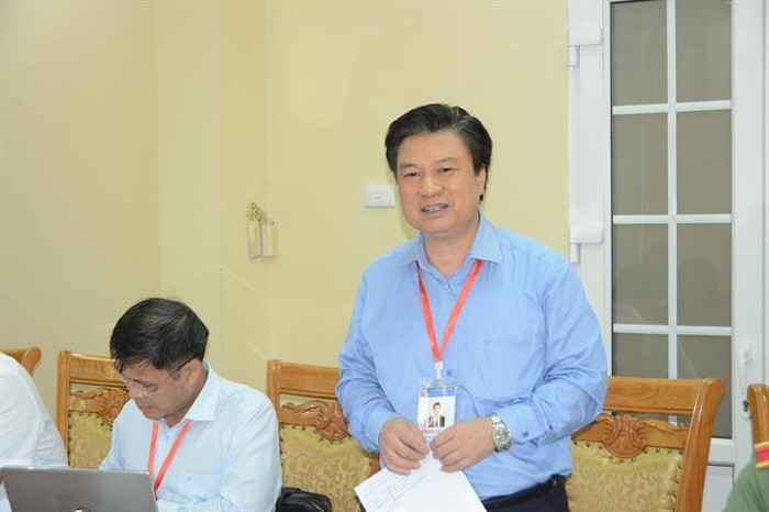 Thứ trưởng Nguyễn Hữu Độ phát biểu tại buổi làm việc với Ban Chỉ đạo thi tỉnh Vĩnh Phúc. Nguồn: Bộ Giáo dục và Đào tạo