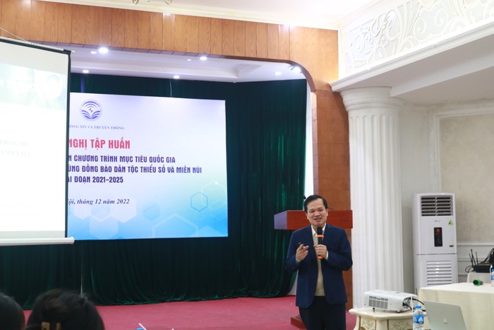 Ông Nguyễn Ngọc Hải phát biểu tại Hội nghị. Ảnh: Anh Trang